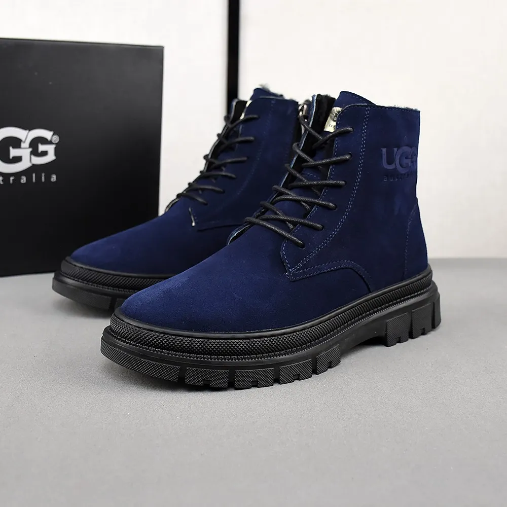 PP520🛜🛜🛜【ugg】The upper is made of waterproof nubuck, real wool lining, and non-slip rubber sole. Warm and comfortable, a must-have in winter! Men's size 38-44 (custom-made size 45 is non-refundable).